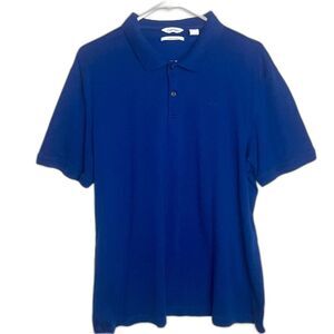 Calvin Klein Men's Blue Liquid Touch Short Sleeve Polo Shirt 0171
